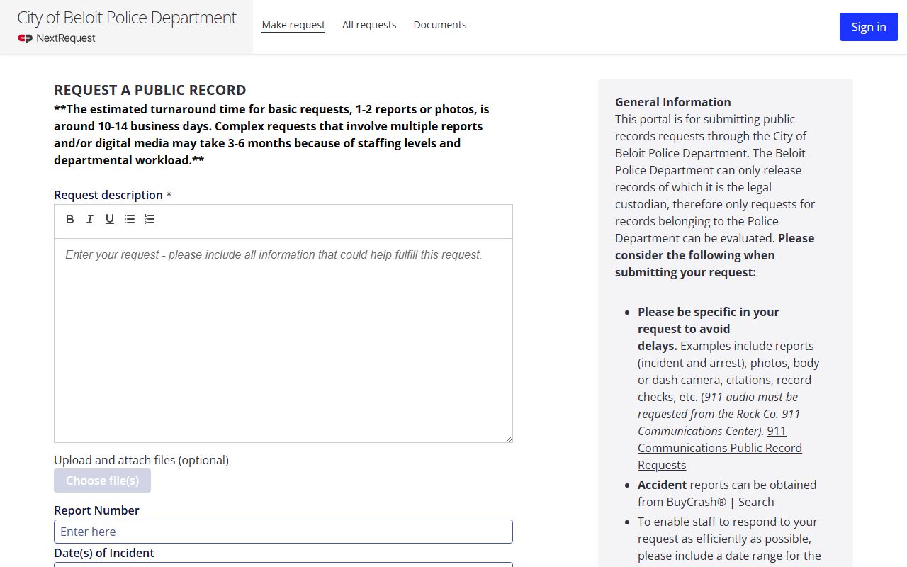 Beloit arrest records police records portal