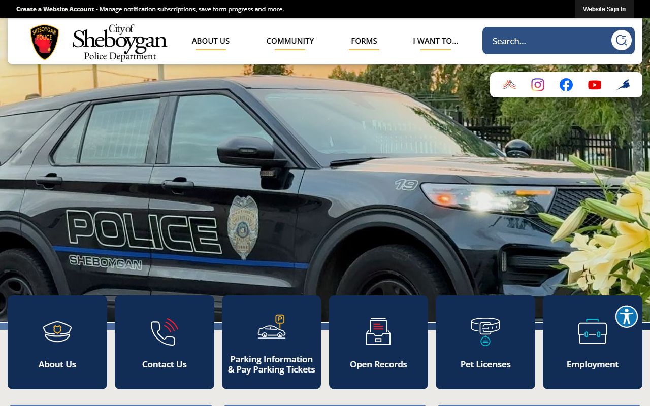 Sheboygan arrest records police department website