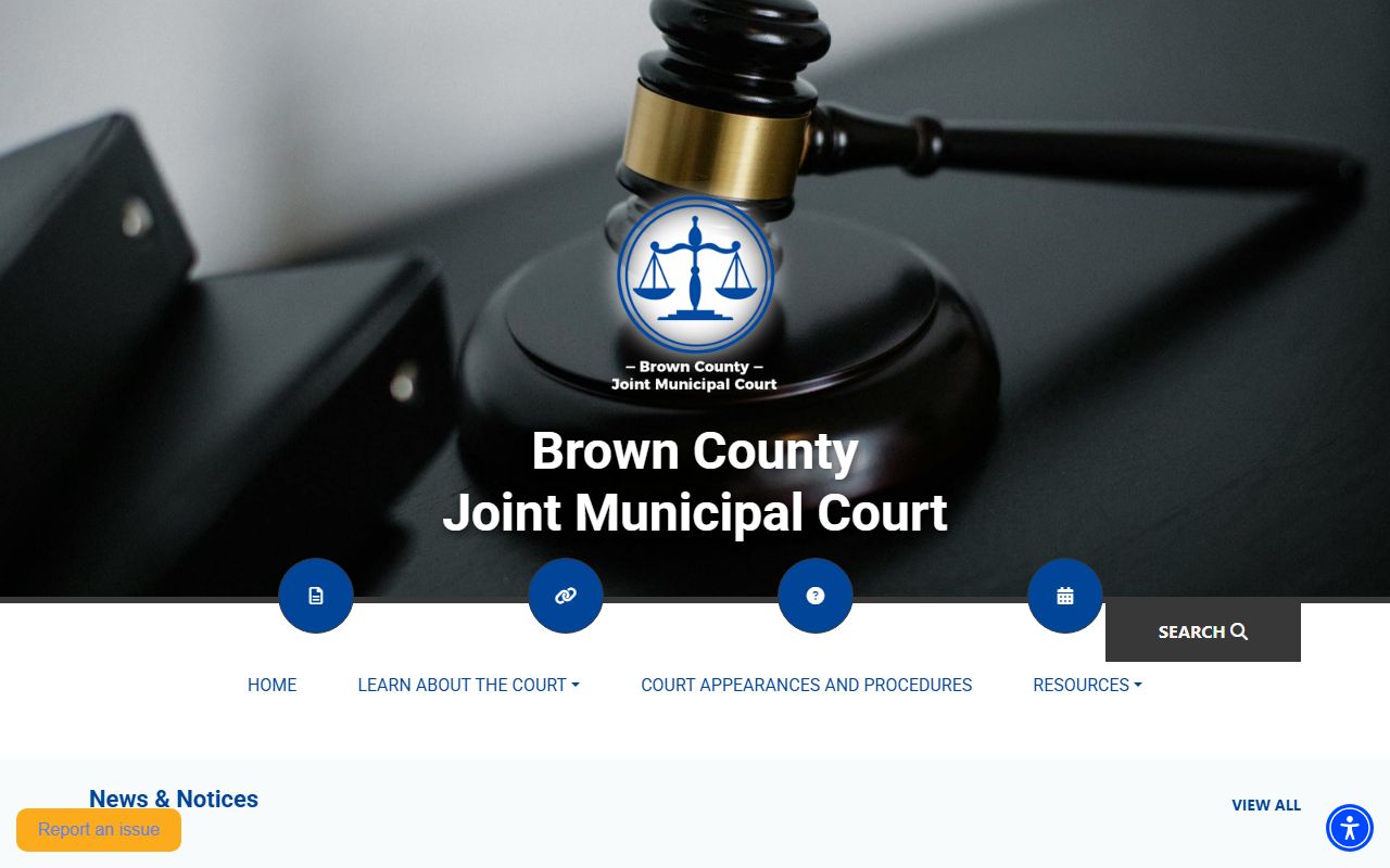 Brown County arrest records joint municipal court