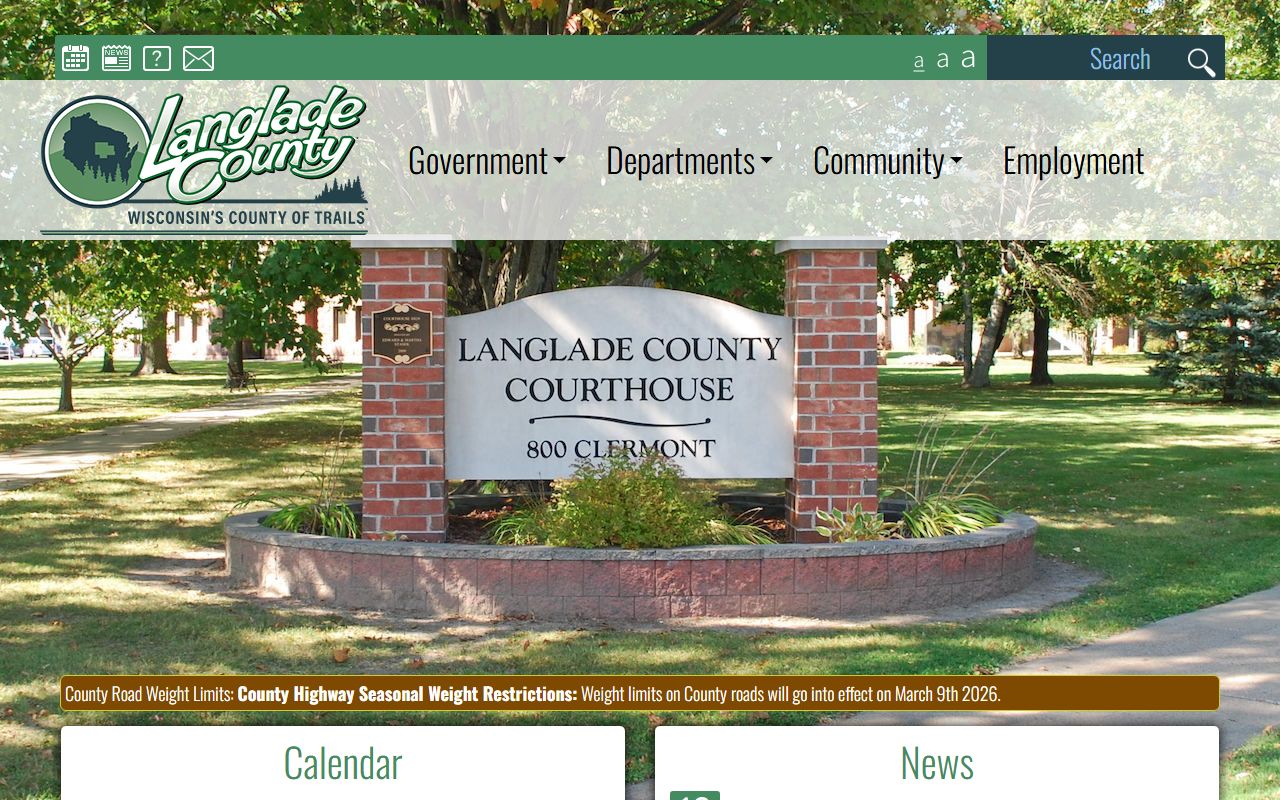 Langlade County arrest records county website