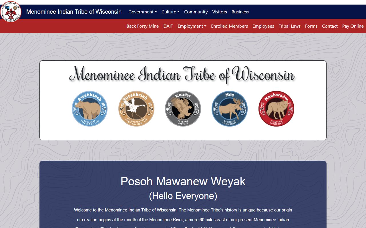 Menominee County arrest records Menominee Nation website