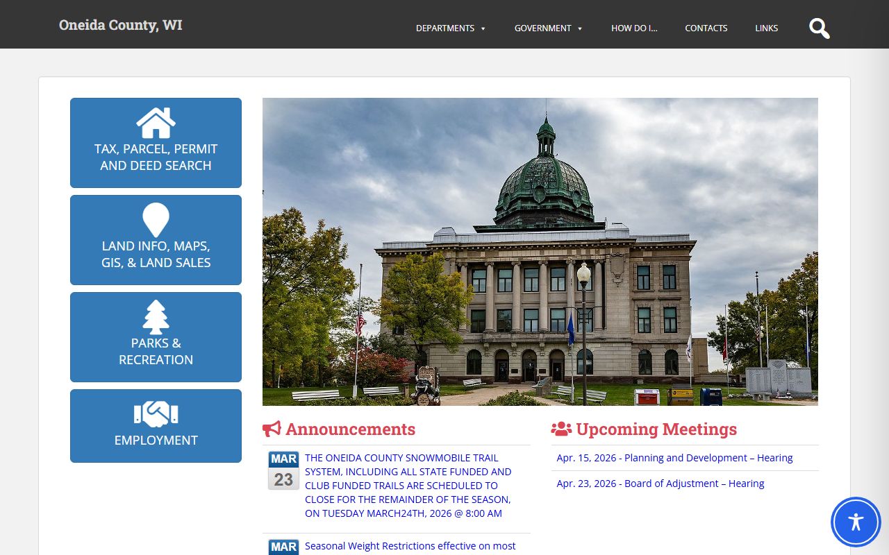 Oneida County arrest records county website