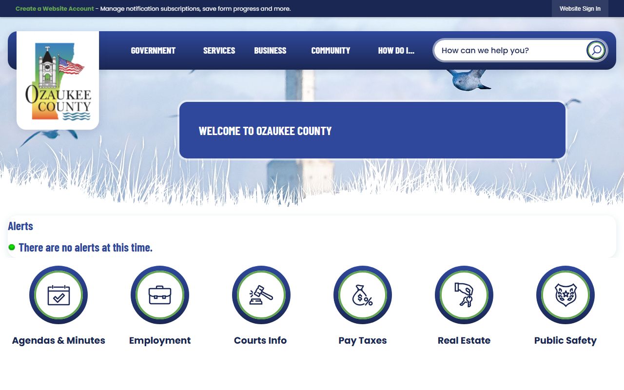 Ozaukee County arrest records county website