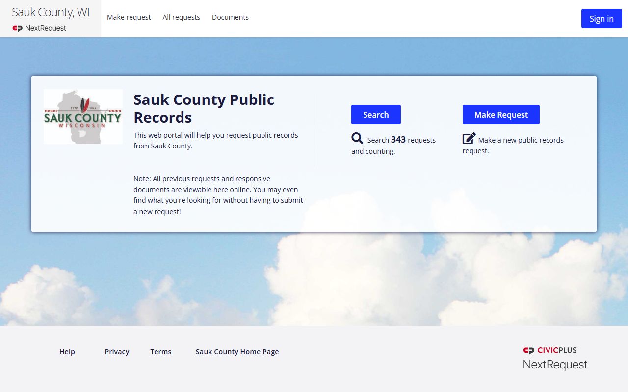 Sauk County arrest records public records portal