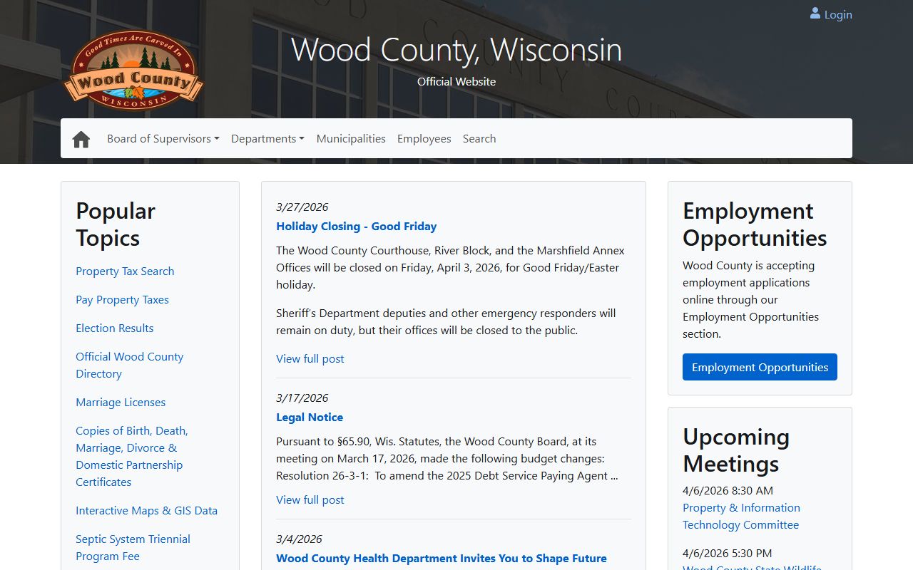 Wood County arrest records county website